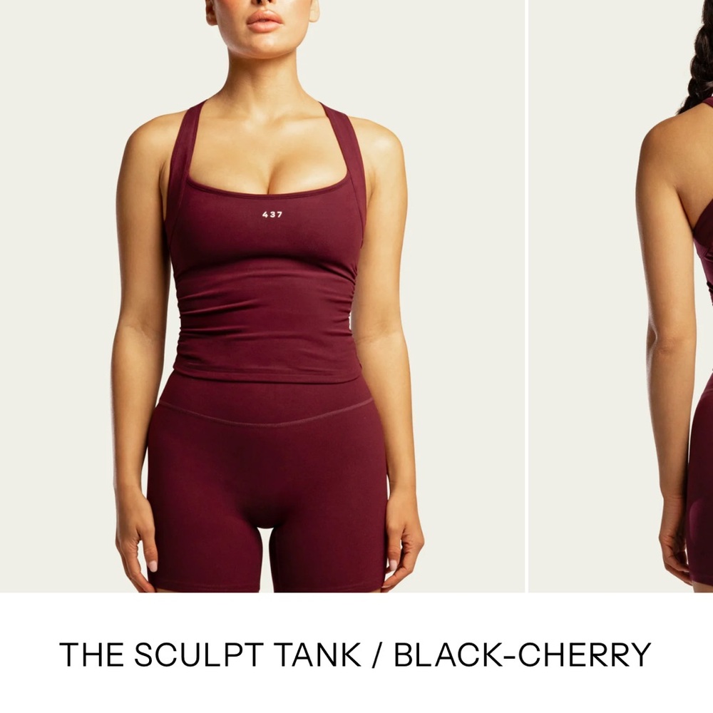 437 Women's Sculpt Tank - Black Cherry